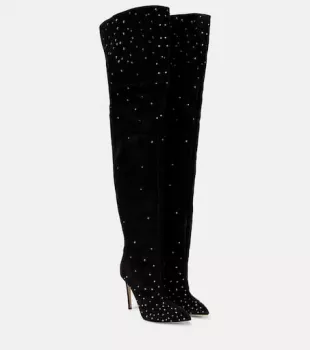 Paris Texas - Embellished Knee High Boots