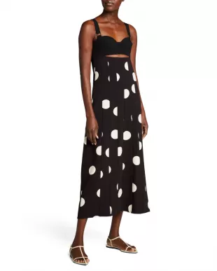 Proenza Schouler Broken Dot Dress worn by Mia Hines Jessica