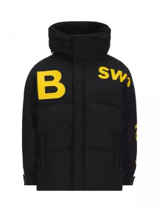 Logo Printed Hooded Puffer Jacket