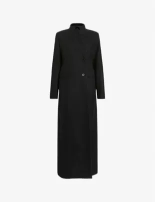 Allsaints - Sonnie Asymmetric Wool-Blend Coat