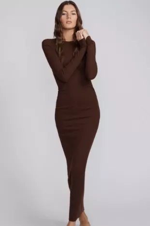 Eterne Long Sleeve Crewneck Maxi Dress worn by Sofia Vergara on her Instagram Post on December 19, 2023 | Spotern Eterne Long Sleeve Crewneck Maxi Dress worn by Sofia Vergara on her Instagram Post on December 19, 2023 | Spotern