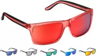 Sunglasses Lunettes de Soleil Mixte, Rouge Crystal/Lentilles Miroir Rouge, Taille Unique