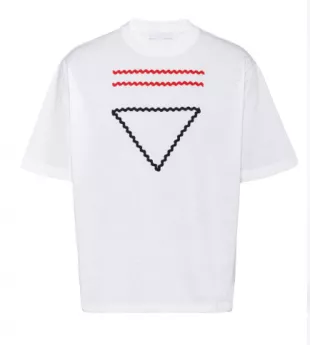 Prada - Embroidered Cotton T-Shirt