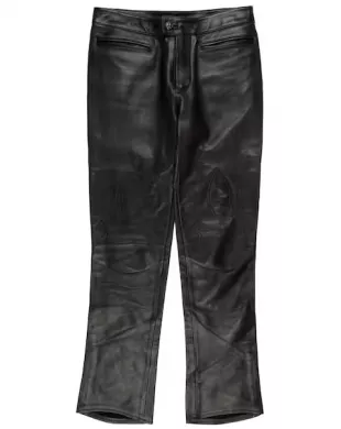 Chrome Hearts - 1990s Fleur Knee Leather Biking Pants