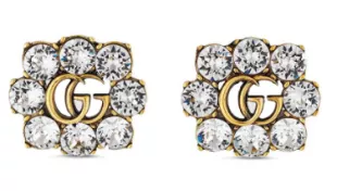 Crystal Gg Stud Earrings