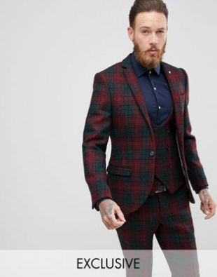 Noose & Monkey Harris Tweed Super Skinny Suit Jacket In Tartan at asos.com