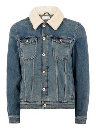 Blue Borg Denim Jacket