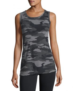 Current/Elliott Sleeveless Camo Muscle Tee