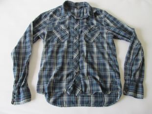 Salt Valley Western Men's Snap Button Long Sleeve Shirt LG  | eBay