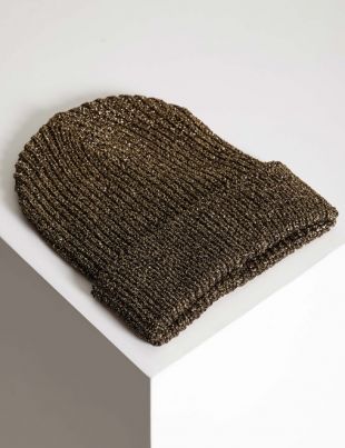 Bonnet en maille métallisée