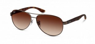 Achetez en ligne les lunettes de soleil RAY BAN 3457 29 GUN METAL  MATTE 13 BROWN 59 de RAY BAN, Homme : Magasin Solaris
