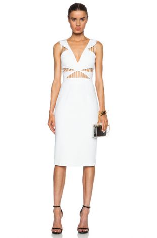Cushnie et Ochs Power Viscose Blend Dress in White