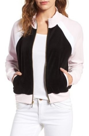 Juicy Couture Colorblock Velour Track Jacket