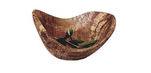 Prosudweb Grande coupelle Rustique Naturelle en Bois d'olivier