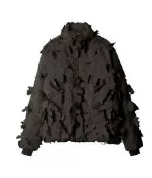 x Post Archive Faction Leaves Textured Bomber Jacket