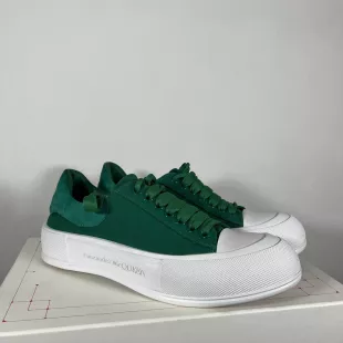 Alexander McQUEEN Green Low Top Canvas Oversized Sneaker