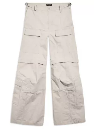 Wide-Leg Cargo Trousers