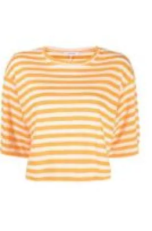 Box-cut Striped T-shirt