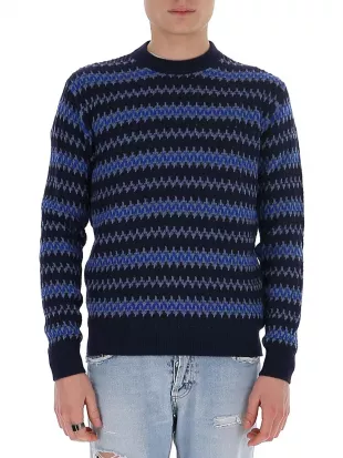 Prada - Prada Zig-Zag Knitted Sweater