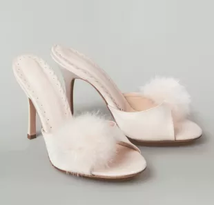 Enrica Mule in Pale Pink