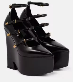 Tempest Leather Platform Pumps