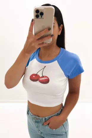 Baby Raglan Tee Cherry Pop