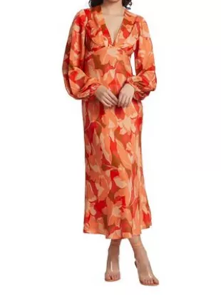 Kesley Floral Print Maxi Dress | Black Floral
