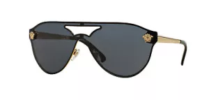 VE2161 100287 Black-Gold/Gray Metal Full-Rim
