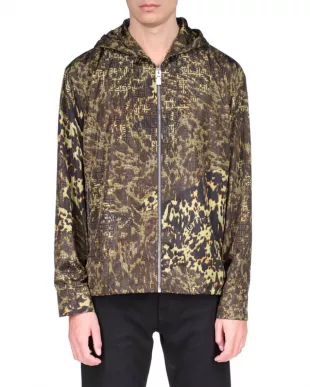 Men's 4G Animal-Print Nylon Track Jacket