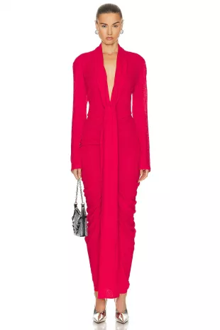 Draped Scarf Dress
