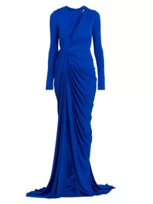 Draped Cut-Out Gown