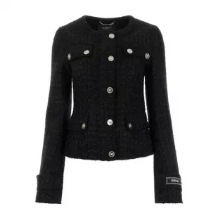 Blazer en tweed noir