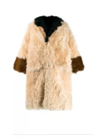 Reversible Panelled Fur Coat