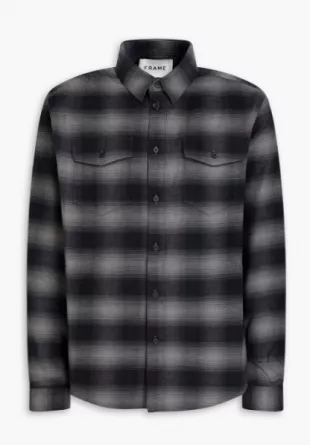 Checked Cotton Flannel Shirt