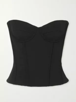 Balenciaga - Strapless Stretch Jersey Bustier Top