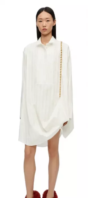 Loewe - Chain Shirt Dress in Silk