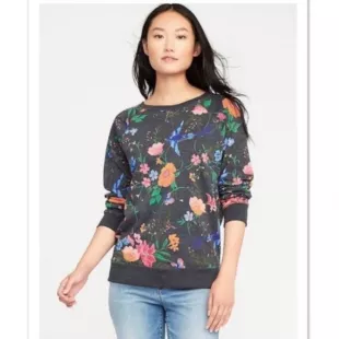 Old navy floral outlet sweatshirt