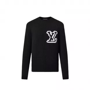 Louis Vuitton - Black & White Outlined-LV Sweater