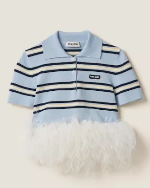 Silk and Cotton Knit Polo Shirt