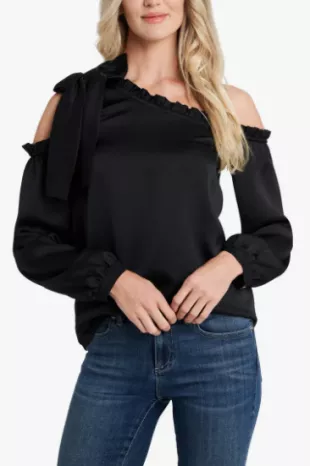 Asymmetric Cold-Shoulder Top