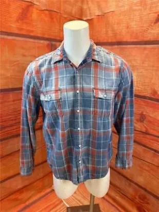 Lucky Brand - Blue and Red Plaid Button Down Shirt