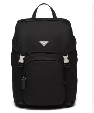 Prada - Logo-Plaque Multi-Pocket Backpack