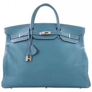 Hermès - Bright Blue Jean 'Birkin Voyage 50' Bag