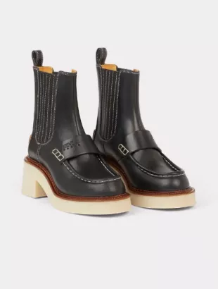 Kenzoyama Leather Heeled Chelsea Boots