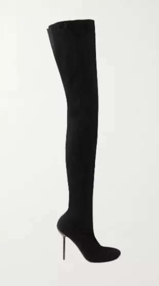 Balenciaga - Anatomic Stretch-Knit Thigh Boots