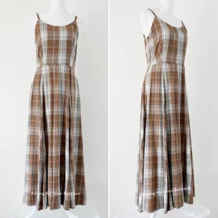 Unbranded - Extremely Rare 90s Vintage Designer Plaid Maxi Dress ASO Rachel Green in Friends Unbranded - Extremely Rare 90s Vintage Designer Plaid Maxi Dress ASO Rachel Green in Friends