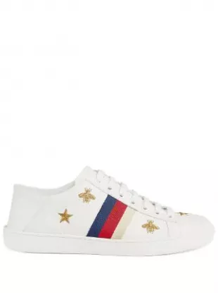 Gucci - Ace Sneaker With Bees And Stars