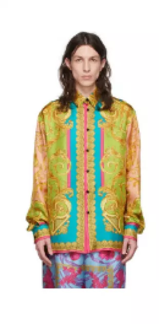Men's Green Barocco Goddess Shirt