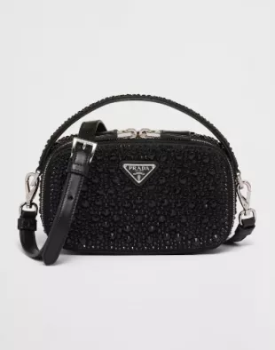 Odette Crystal-Studded Satin Mini Bag