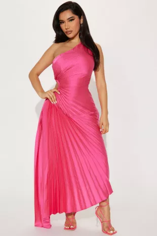 Fashion Nova - Athena One Shoulder Maxi Dress